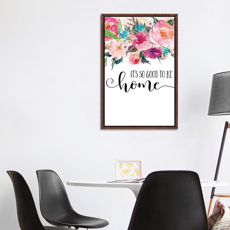 It's So Good to Be Home 1 Piece Wall Art on Canvas, 101.6 cm H x 66.04 cm W, Classic Brown Wood Framed