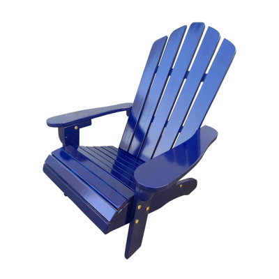 Outdoor Or Indoor Wood Children Adirondack Chair,Blue