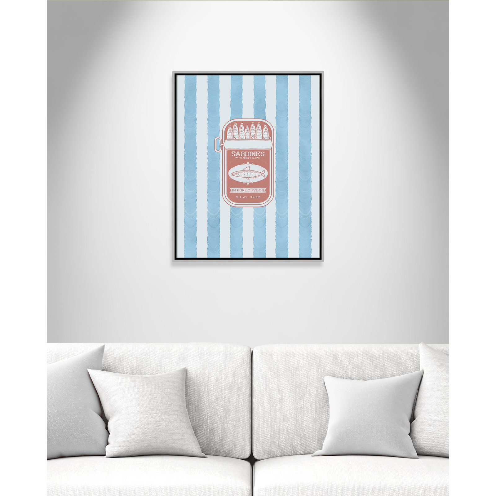 Salty Sardines Print by Marcus Prime, 23.5'' W x 29.5'' H, Silver Floater