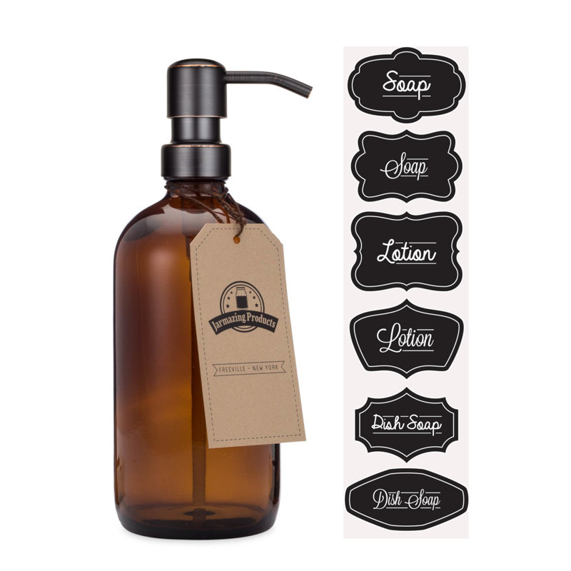 Soap / Lotion Dispenser, Oil Rubbed Bronze/Amber