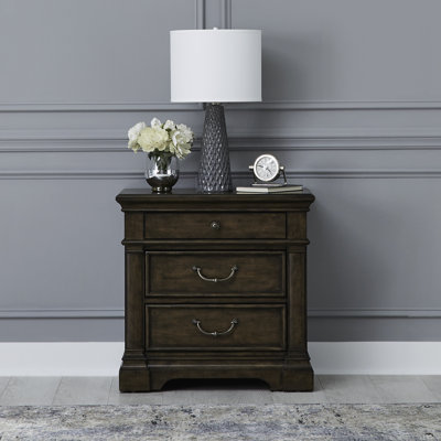 Tawona 3 Drawer Nightstand w/ Charging Station