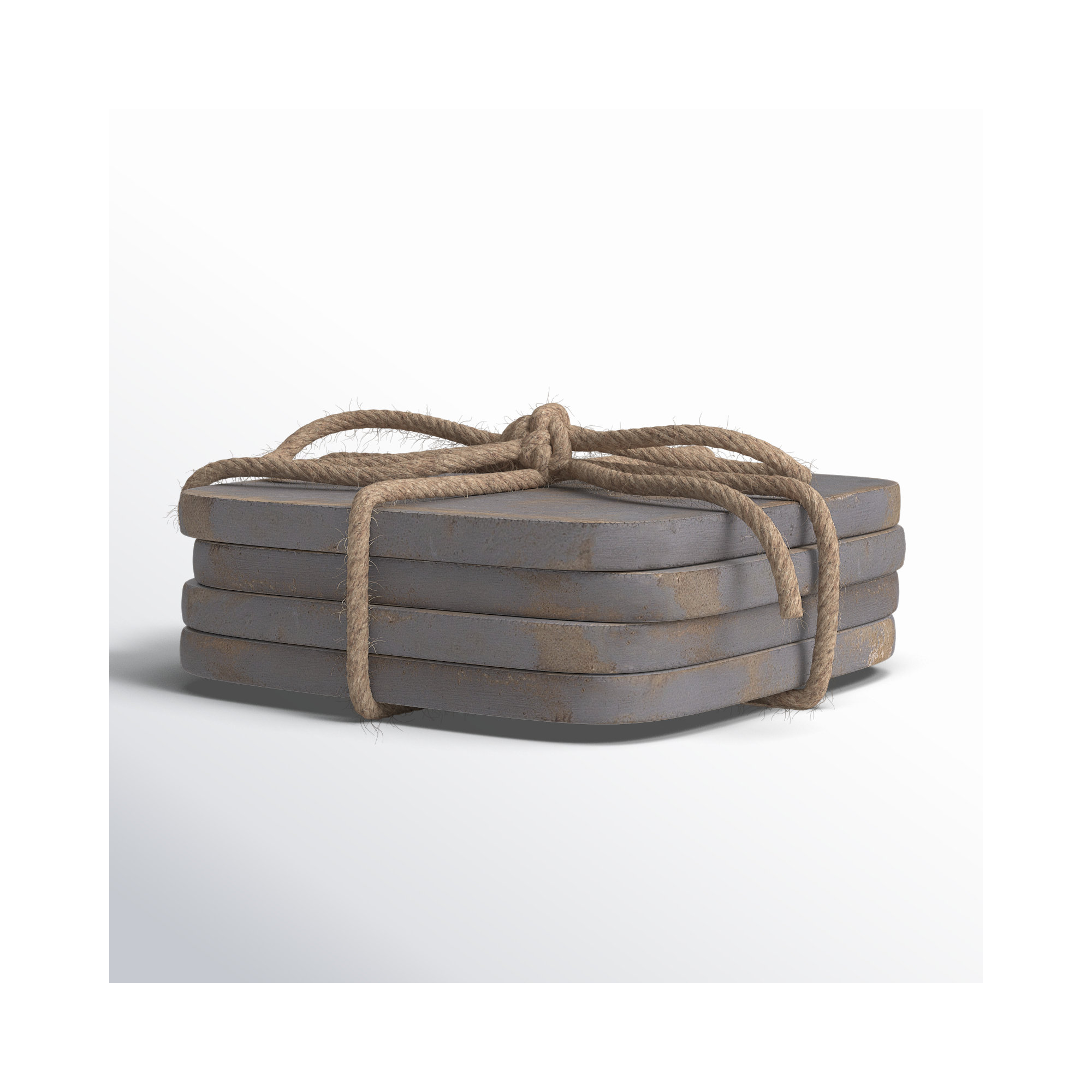 Amorita Wood Coaster, Gray