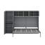 Grand lit escamotable avec armoires