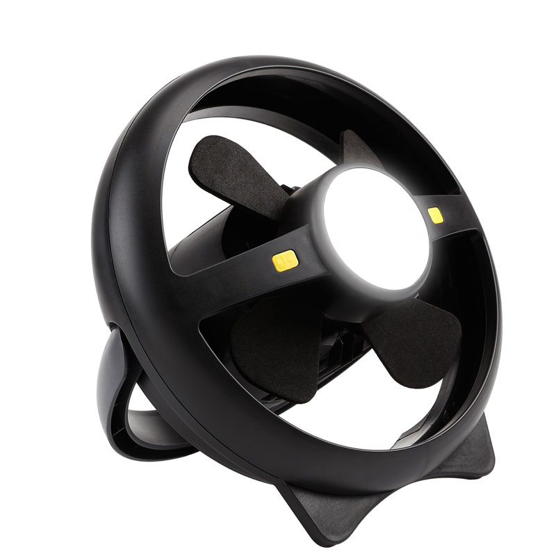 Ventilateur de tente USB 2-en-1 rechargeable avec lumière, ventilateur de camping suspendu à piles