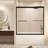 Tempered Glass With Explosion Proof Film,Aluminum Frame Double Sliding Shower Door,Stainless Steel Handle-112539496