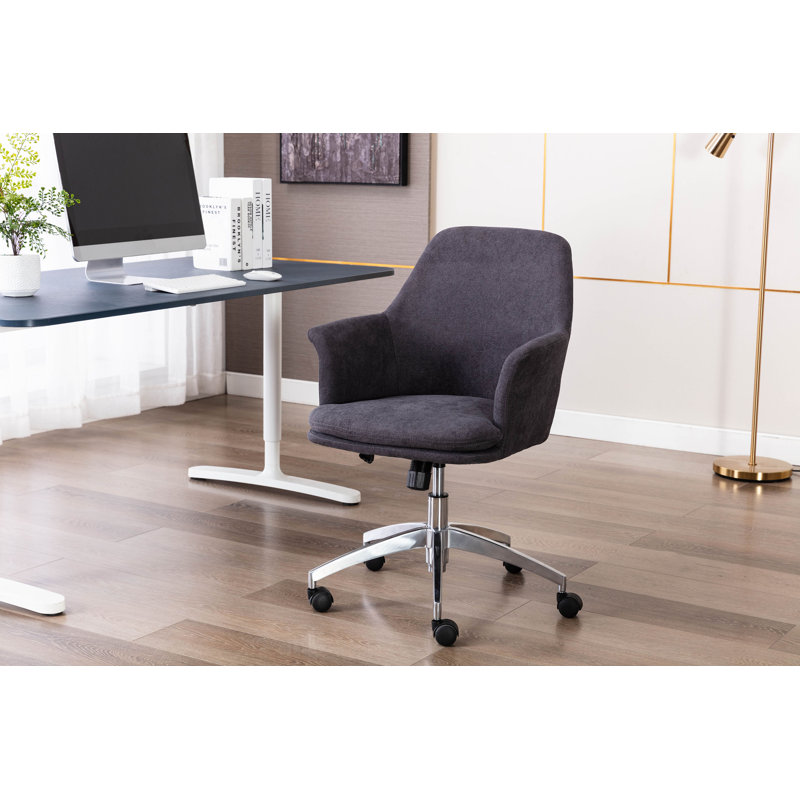 Chaise de travail Mahmud Porthos Home, Gris foncé