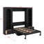 Grand lit escamotable grand format avec armoires de rangement, tiroirs, éclairage DEL et tablettes-536718810