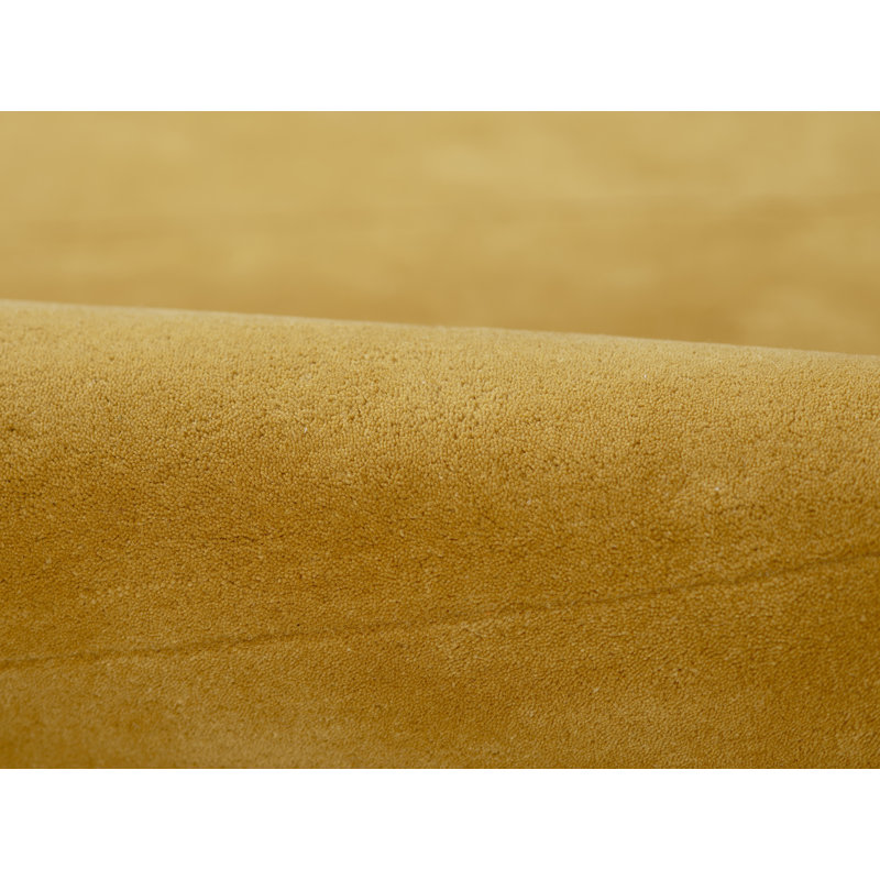 Dabria Hand Tufted Solid Wool Turmeric Runner Rug