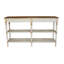 Console en bois avec tablette ouverte