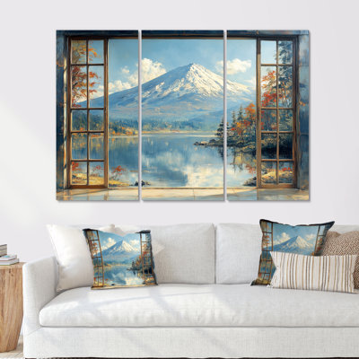 «White Winter Mount», ensemble d'art mural japonais