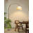 Zen-style metal fabric marble floor lamp