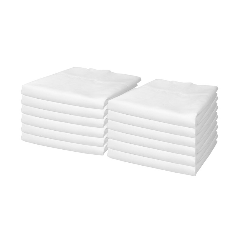Arkwright Soft Hypoallergenic Cotton Blend T180 Pillowcases - Pack of 12 (Set of 12), Queen Pillowcase