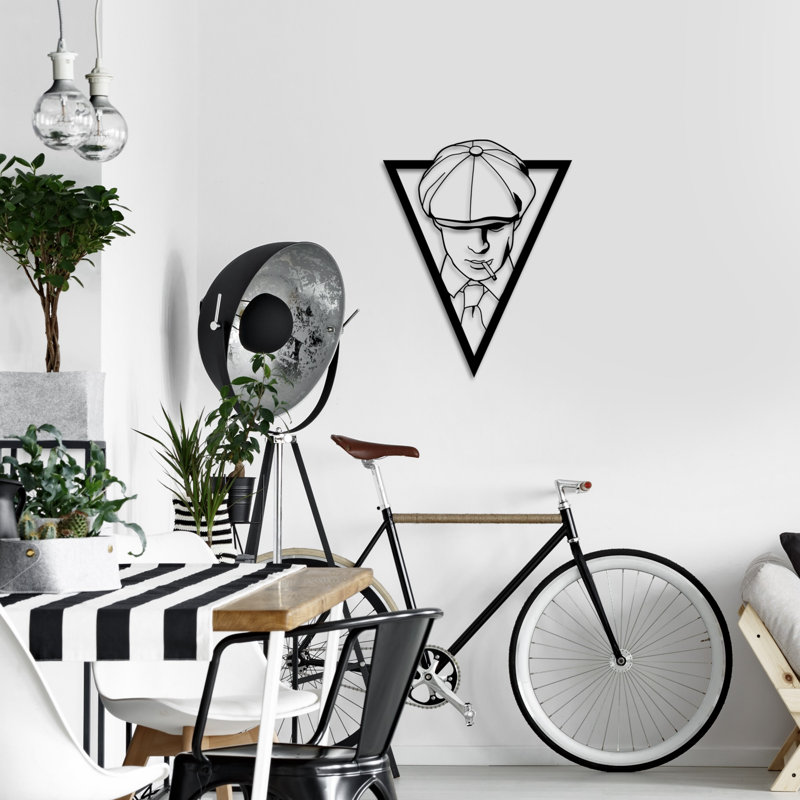 Stylish Decorative Metal Wall Accessory, Black Finish, 20.9 x 16.5 inches | 100% Metal Construction, Thickness: 0.06 inches | Lightweight Design (0.7 lbs), Perfect for Home Décor & Modern Spaces