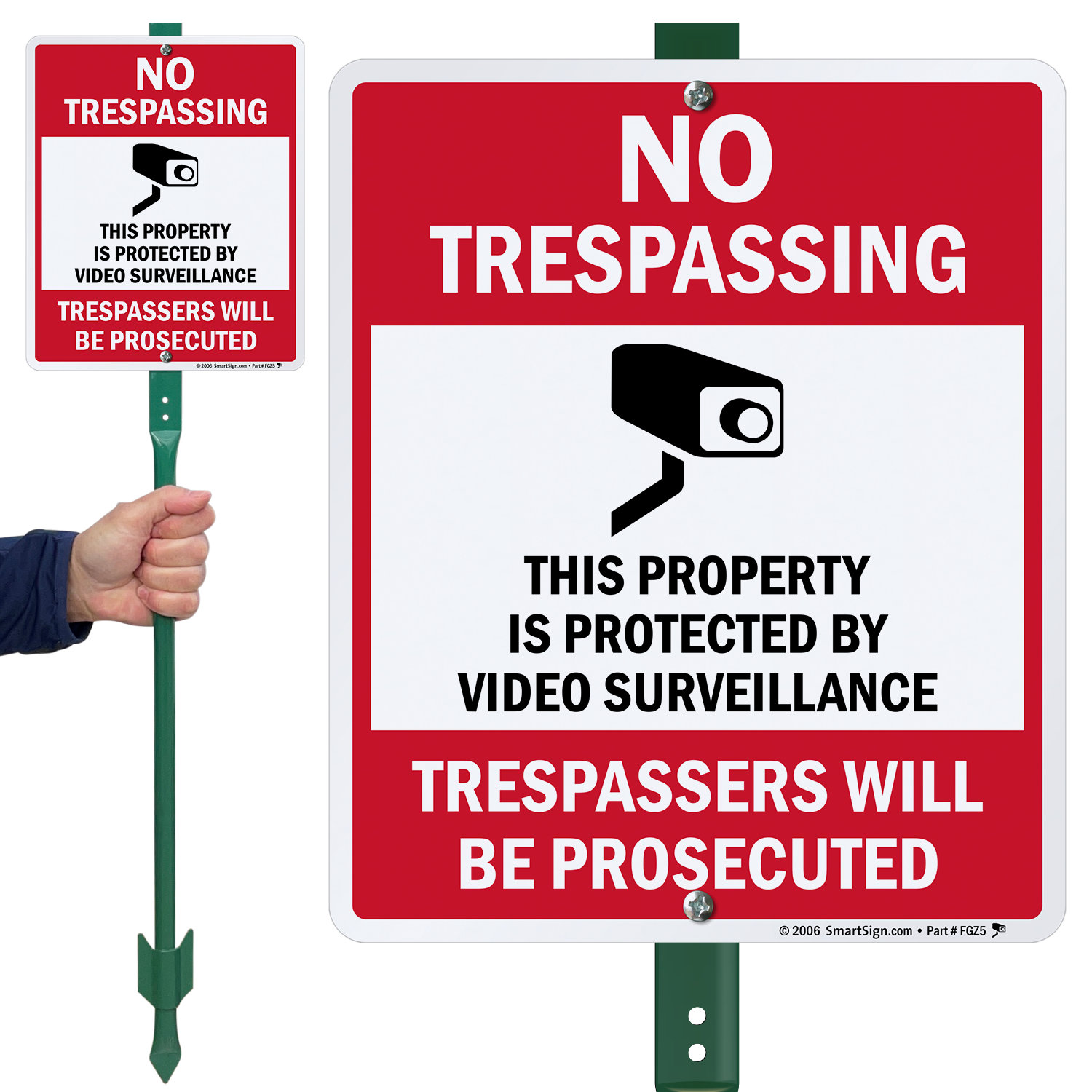 SmartSign Warnschild 'Videoüberwachung' – Metallschild 35,6x25,4 Cm Aus Aluminium, Wetterfest Laminiert