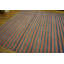 Grand tapis indien rayé en coton Dhurrie