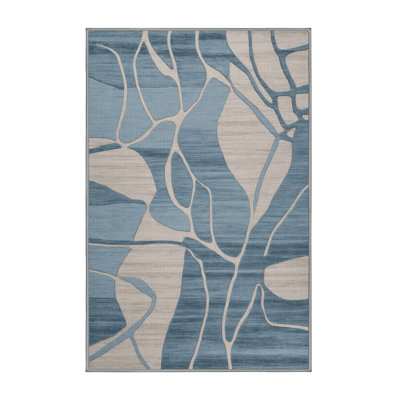 Tapis abstrait gris lavable à la machine