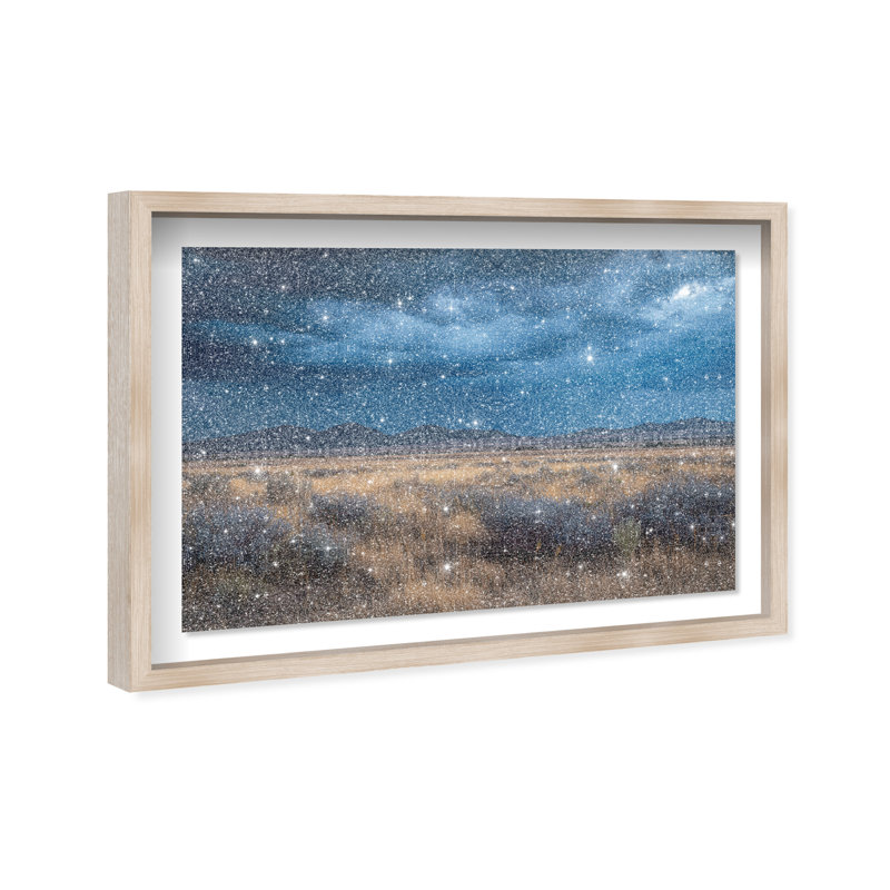 Dark Sky I Print by Oliver Gal, 31.5" H x 46.5" W, Natural Oak Shadowbox