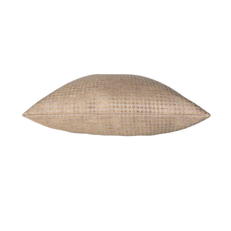 Allure Beige and Gold Herringbone Pillow