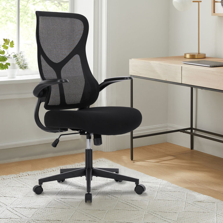 Aurelle Home Travis Black Low Back Office Chair (Set of 2)