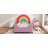 Rainbow Upholstered Twin Daybed Low To The Ground Design Cute Style Princess Bed For Boys & Girls, Teens