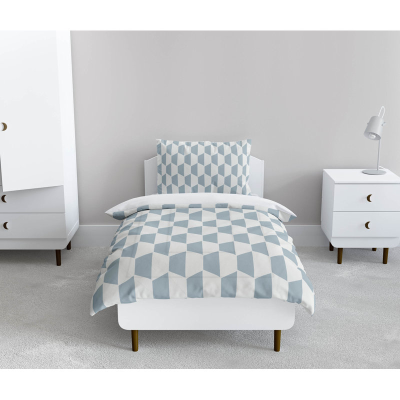 Hex Decorative Lightweight Comforter Set, Slate Blue