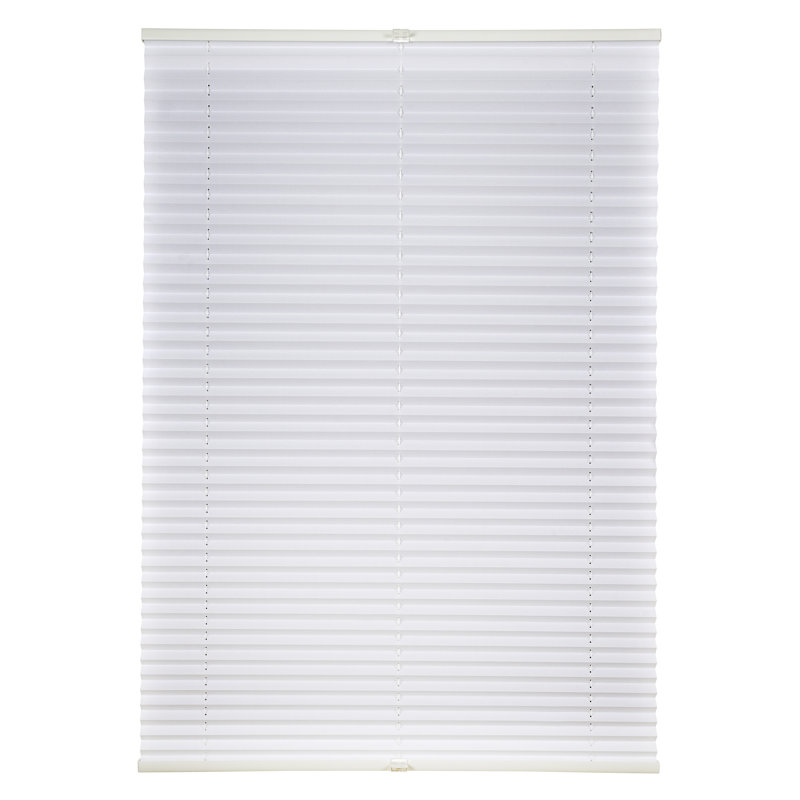 Stream Klemmfix Room Darkening Pleated Blind, 130cm L x 40cm W, White