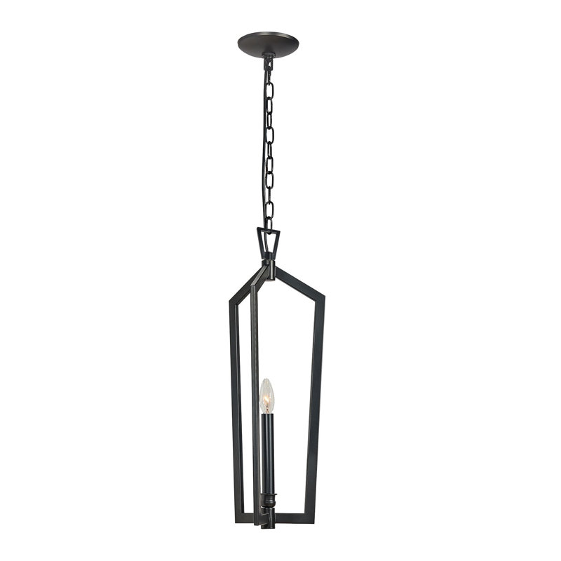 Luminaire suspendu noir à 1 lumière Iga