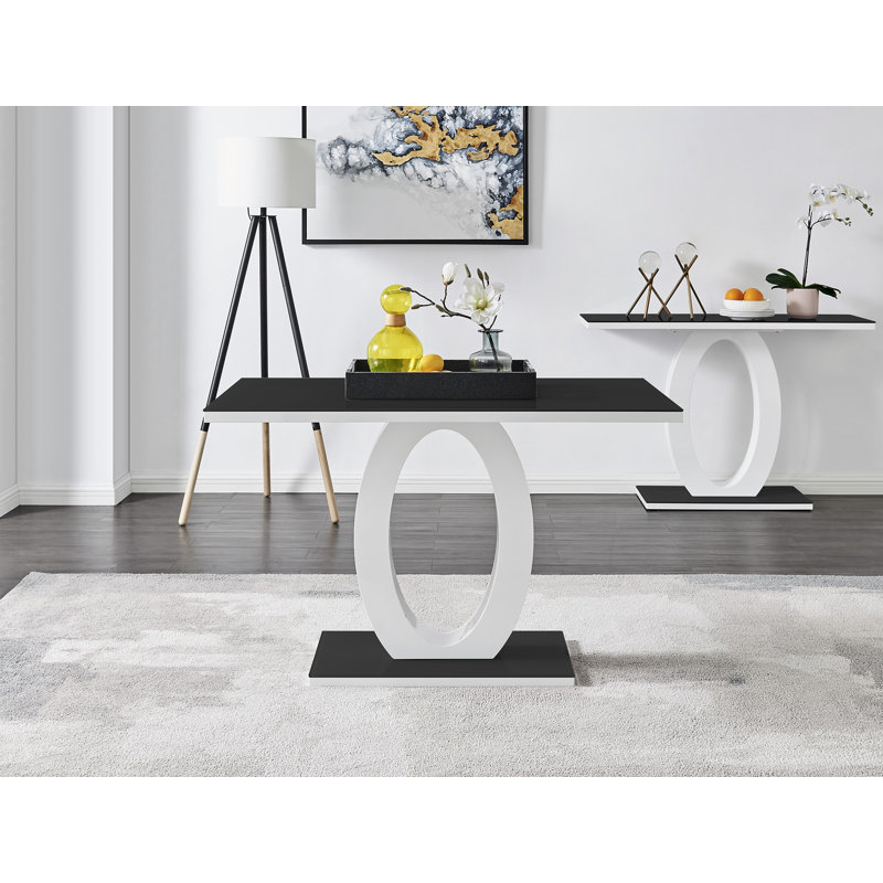 Table de salle à manger Scottsmoor, L 27,56 po x L 47,24 po, Noir
