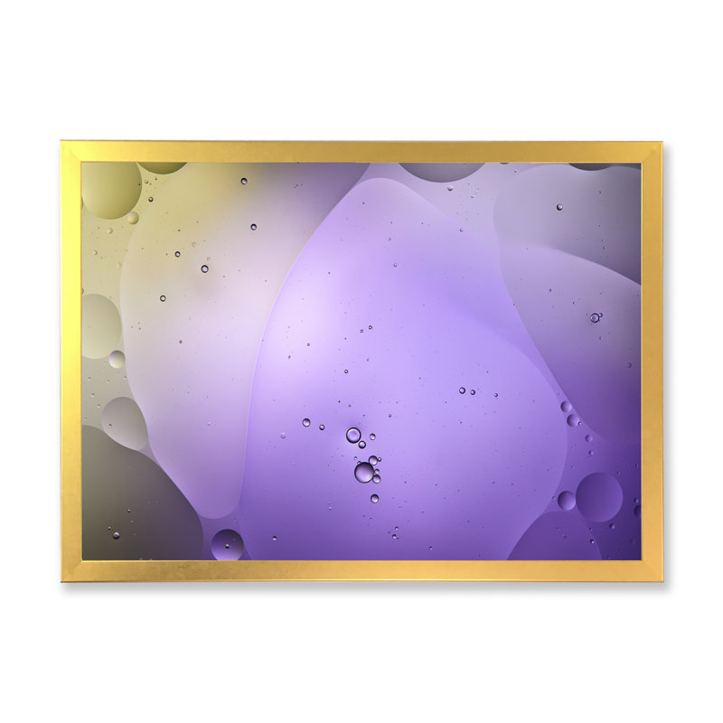Encre mauve «Mising Under Water», reproduction d'art sur toile moderne, Toile encadrée dorée, H 30 po x l 40 po x P 1,5 po