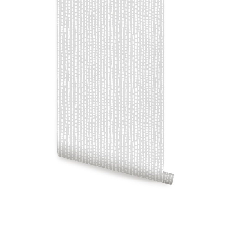 Panneau de papier peint auto-adhésif Eustace, L 2 pi x H 18 pi, Gris