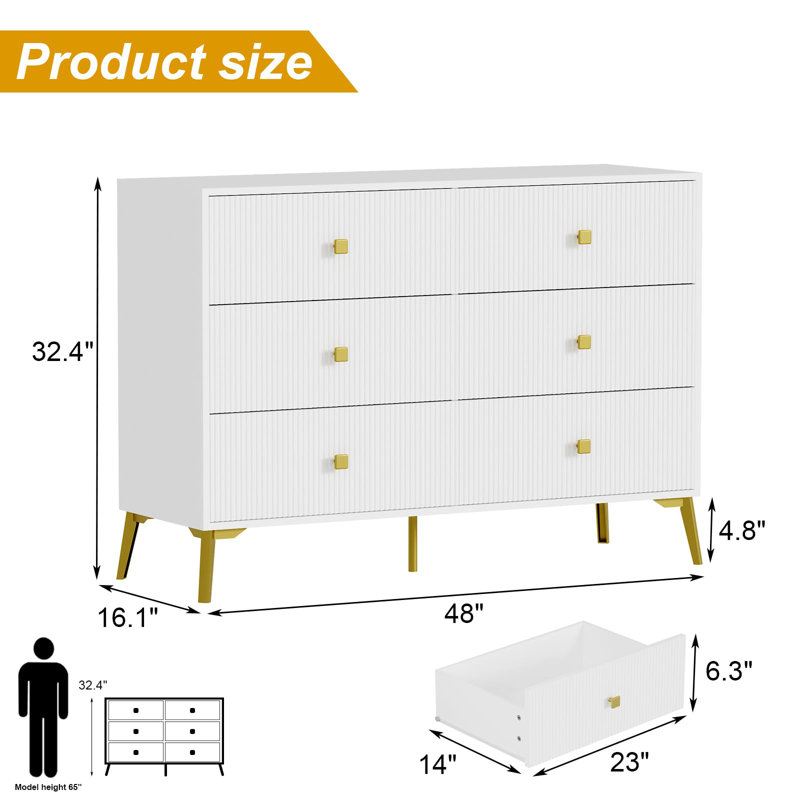 Commode cannelée