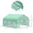 11.5' X 10' X 6.5' Outdoor Portable Walk-In Tunnel Greenhouse With Windows-Deep Green-123626665-123626677