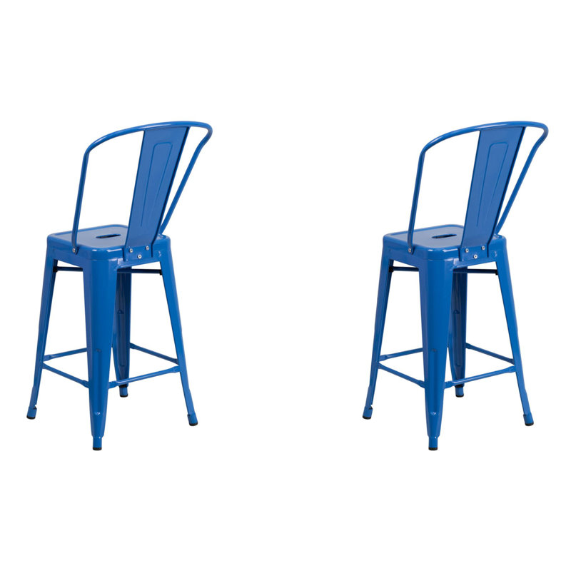Tabouret de bar 30 po Cazzie, Bleu