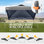 10 Ft. W x 10 Ft. D Pop Up Canopy Beach Tent with One Push Setup Grid Gray