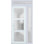 Façade extérieure avant porte en verre givré Fibre de verre givré / Manux 8552 Soie blanche / Bureau Portes de garage commerciales et résidentielles - L 36 po x H 80 po - Gauche