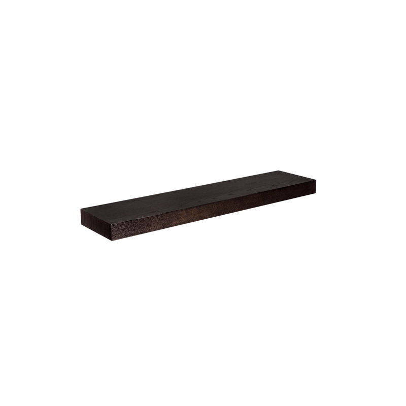 Tablette flottante en bois manufacturé Sherice, Wengé, H 1,97 po x l 23,63 po x P 10,24 po