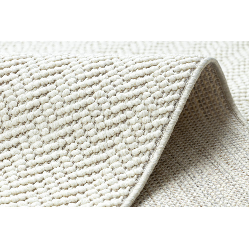 Hinkledire Solid Colour Flatweave Area Rug, Rectangular 140 x 190cm