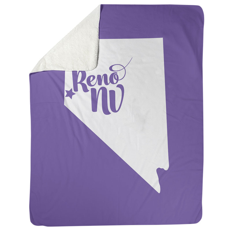 Jeté polaire reno nevada, l 52,5 po x L 62,5 po, Mauve