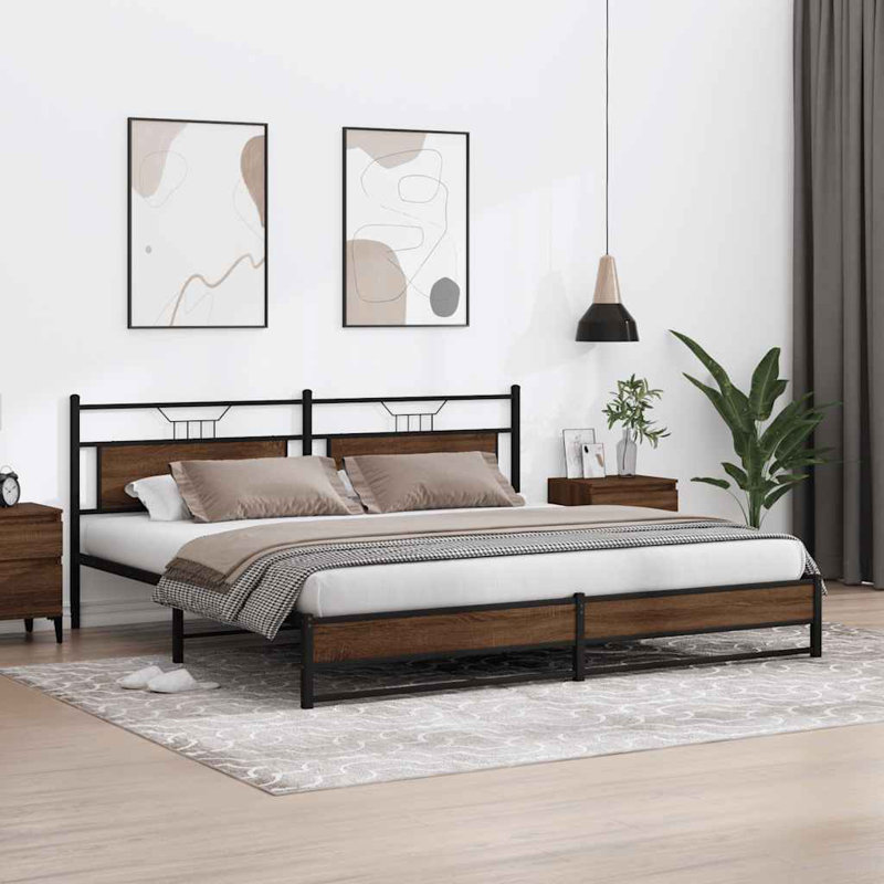 Bed, Brown Oak