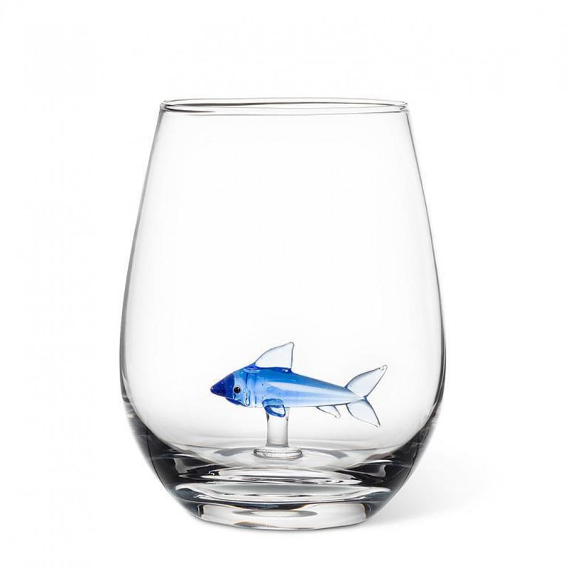 Shark Stemless Wine Glass