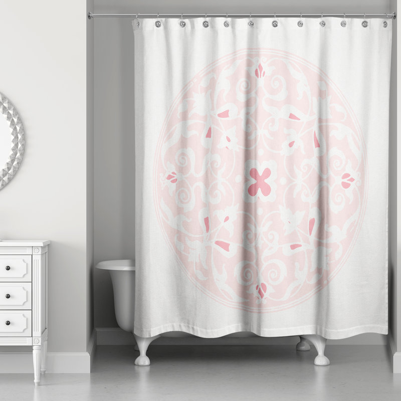 Rideau de douche simple Clayborn, Rose clair