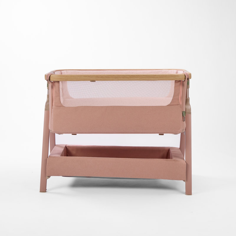 Tutti Bambini Cozee Air 2 Bedside Crib, Drifted Oak / Blush