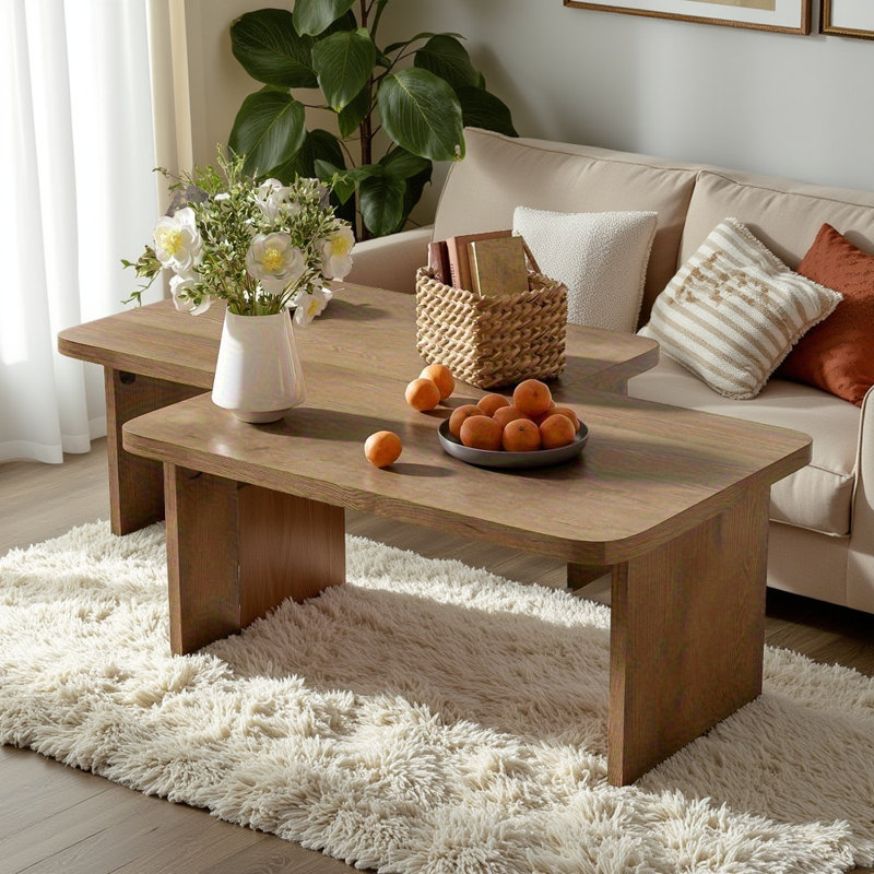 2 - Piece Coffee Table Set, Natural