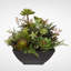 Faux Succulent in Metal Planter