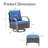 Bobra Outdoor Wicker Rattan Swivel Rocking Patio Chairs With Cushions And Ottomans-756244012