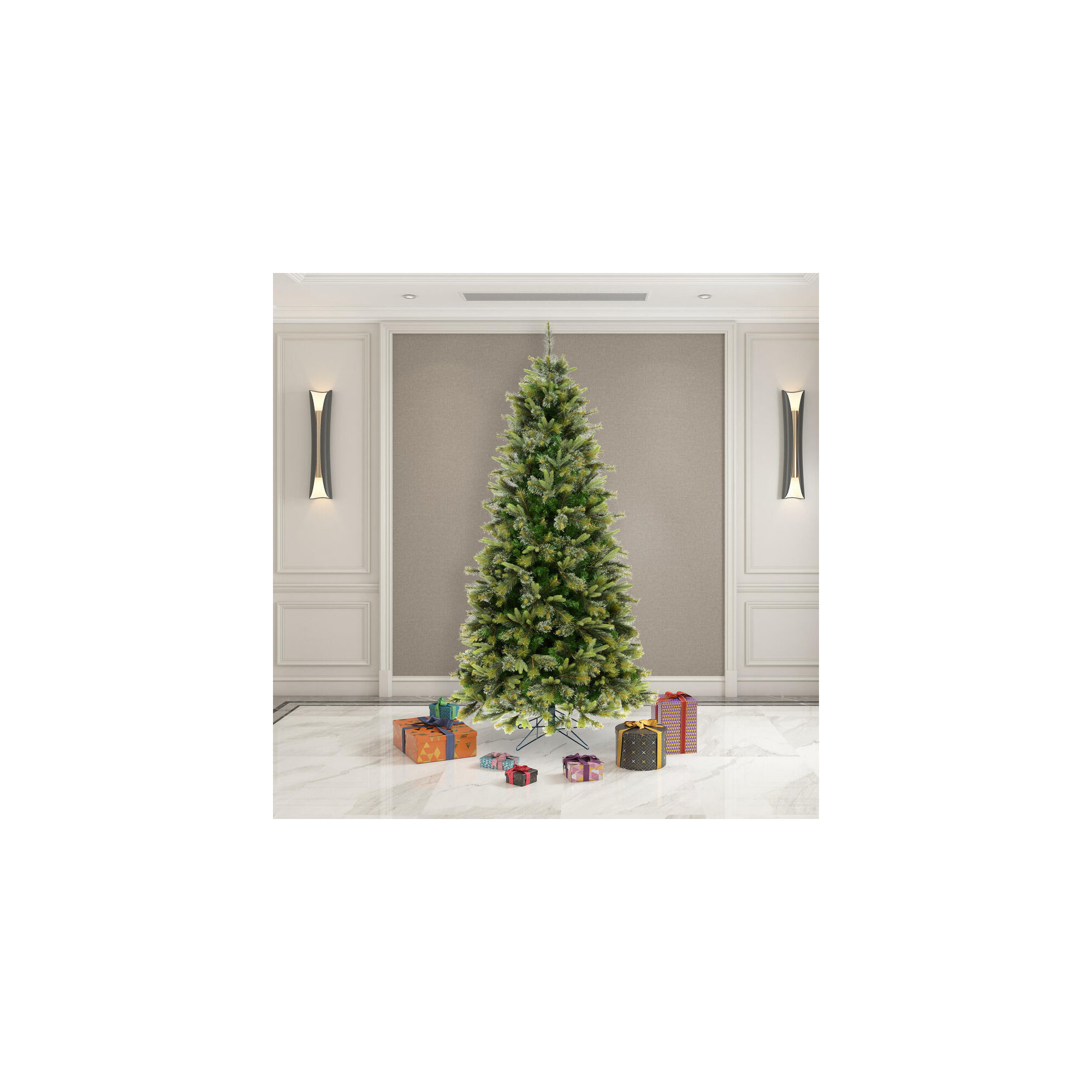 Green Artificial Christmas Tree, Unlit, 8.5' H