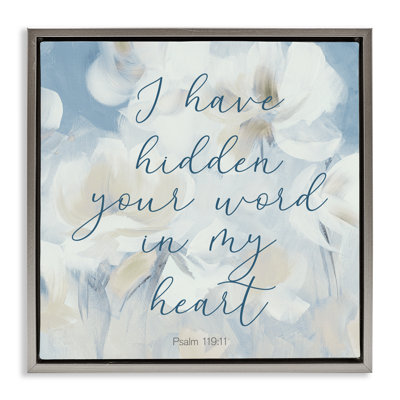 Cadre flottant caché «Your Word In My Heart», conception par Lanie Loreth