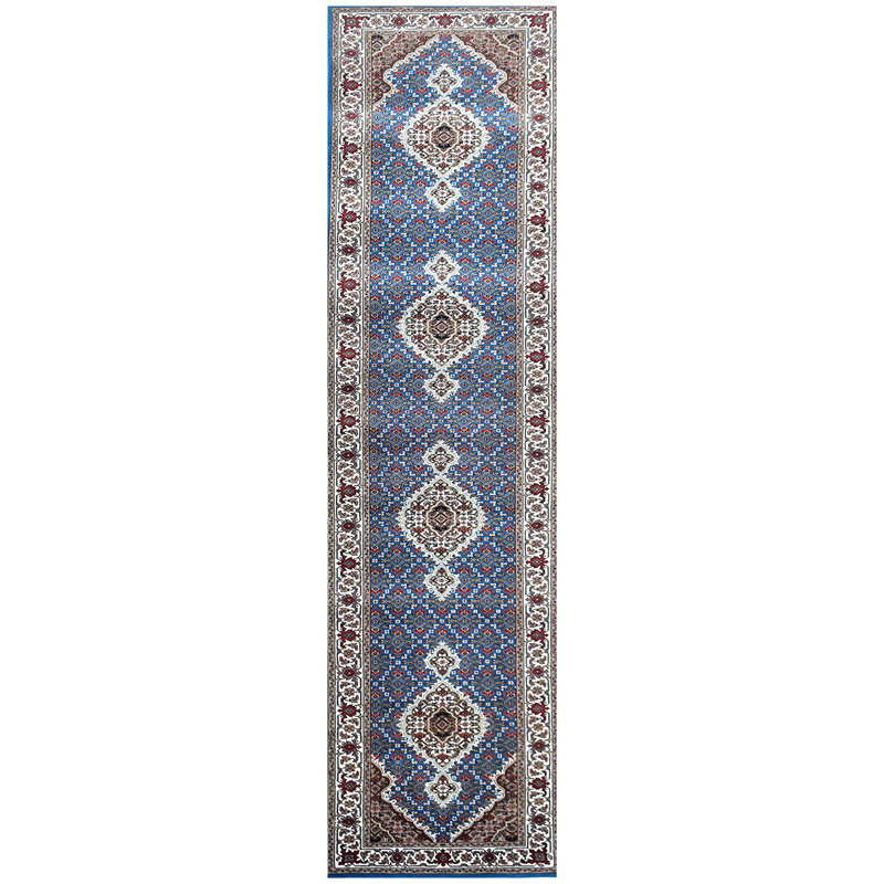 Wool Oriental Area Rug in Ivory, Rectangle 4' x 6'