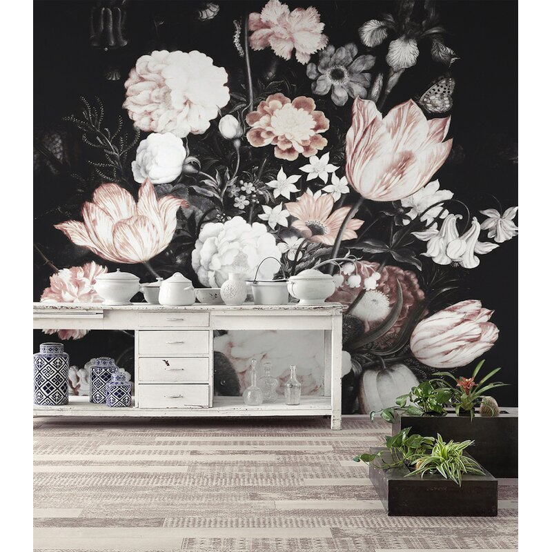 GK Wall Design Peel & Stick Floral Wall Mural | Wayfair