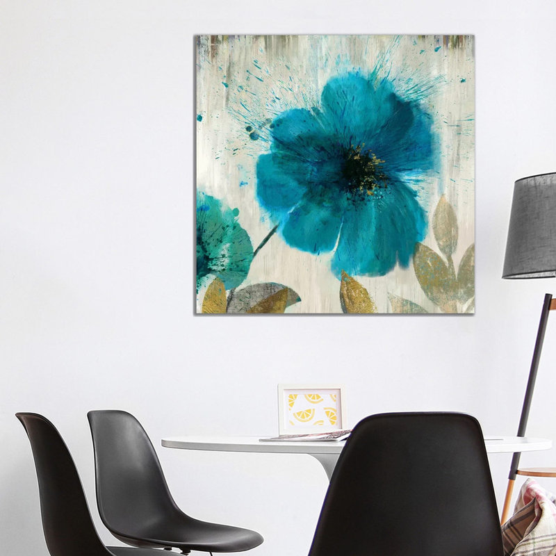 Teal Splash I by Asia Jensen - Wrapped Canvas Gallery-Wrapped Canvas Giclée, 93.98 cm H x 93.98 cm W x 3.175 cm D